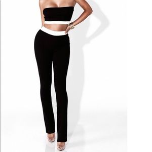 Black knit pants
